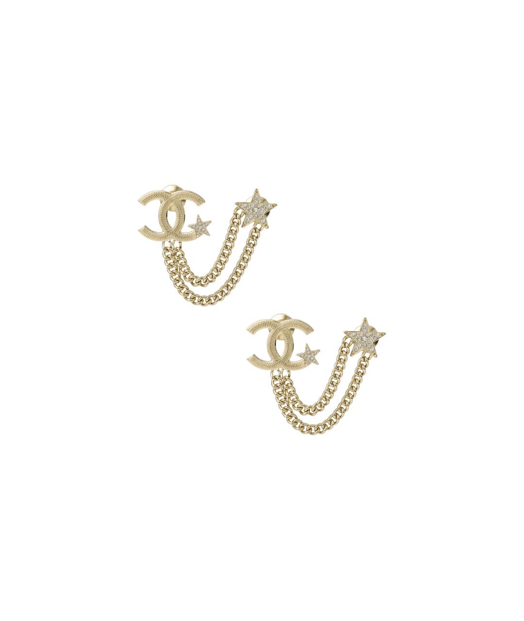 CHANEL Золотая металлическая булавка / брошь, фото 3