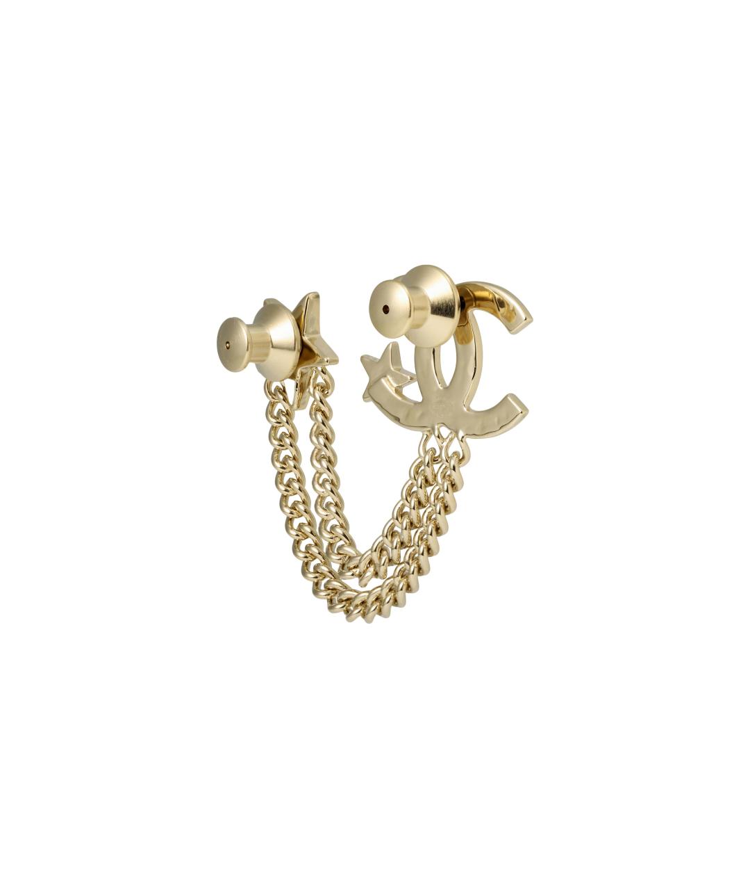 CHANEL Золотая металлическая булавка / брошь, фото 6