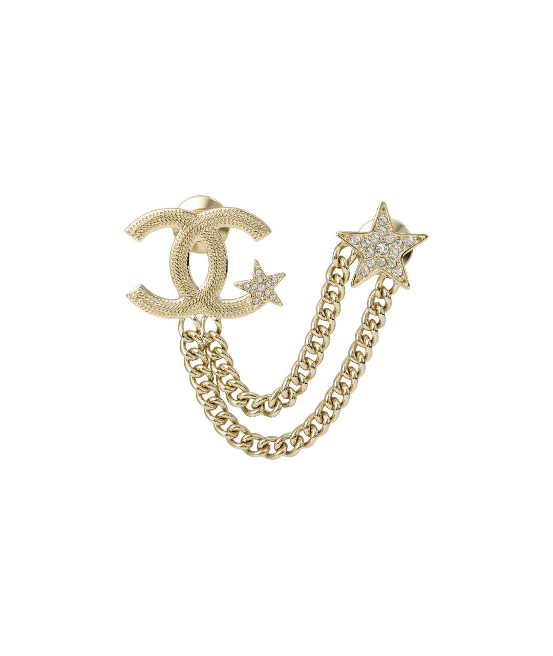 CHANEL Золотая металлическая булавка / брошь, фото 4