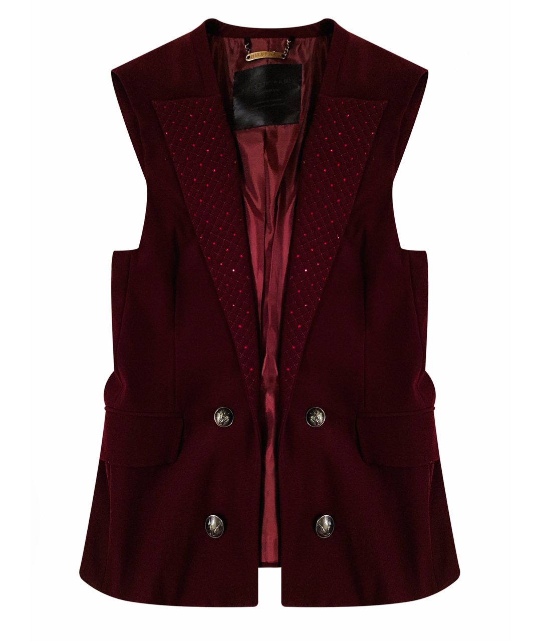 PHILIPP PLEIN Бордовый полиамидовый жакет/пиджак, фото 1