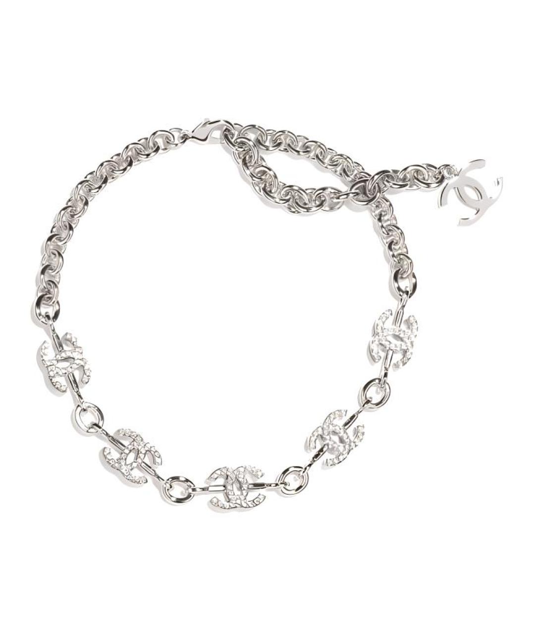 CHANEL Серебряная металлическая цепочка, фото 1