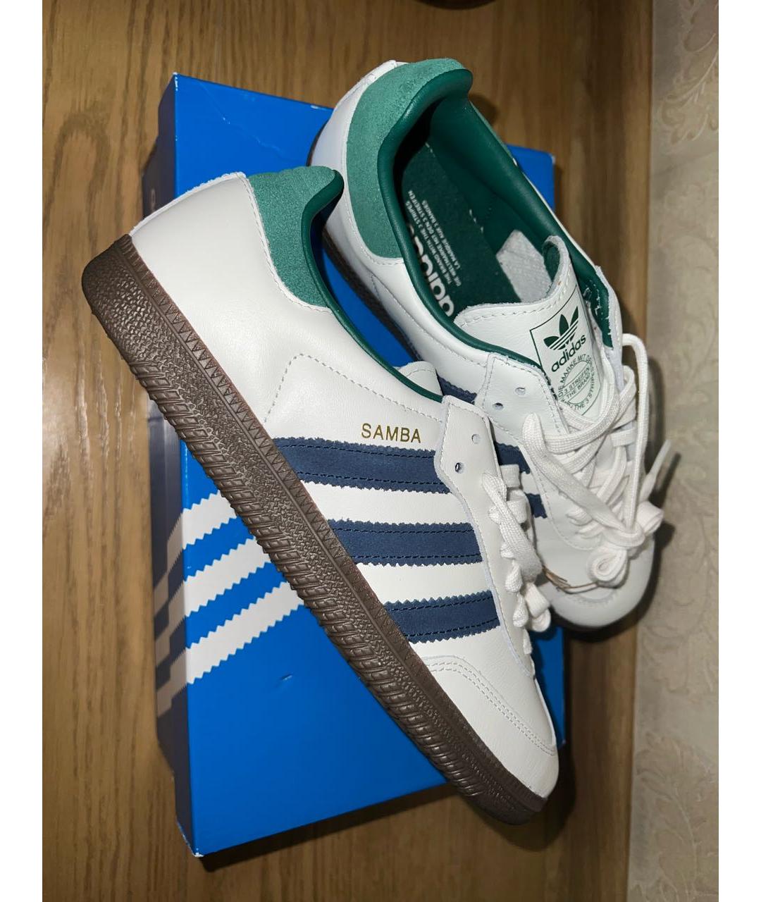 ADIDAS Белые кожаные кеды, фото 4