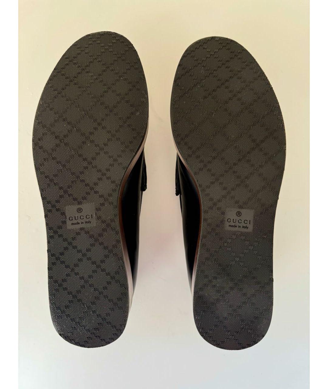 GUCCI Черные кожаные брогги и оксфорды, фото 8