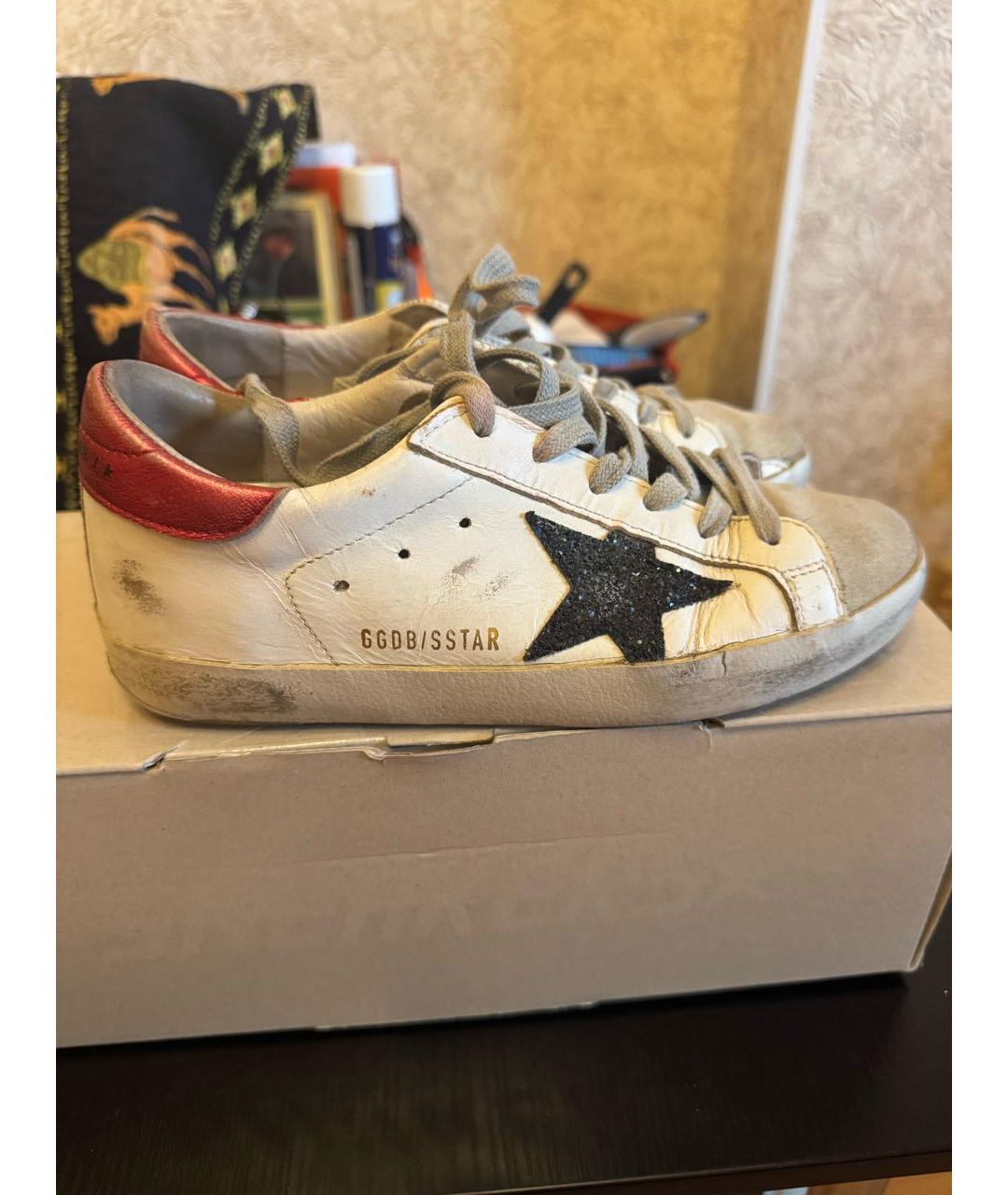 GOLDEN GOOSE DELUXE BRAND Белые замшевые кеды, фото 8