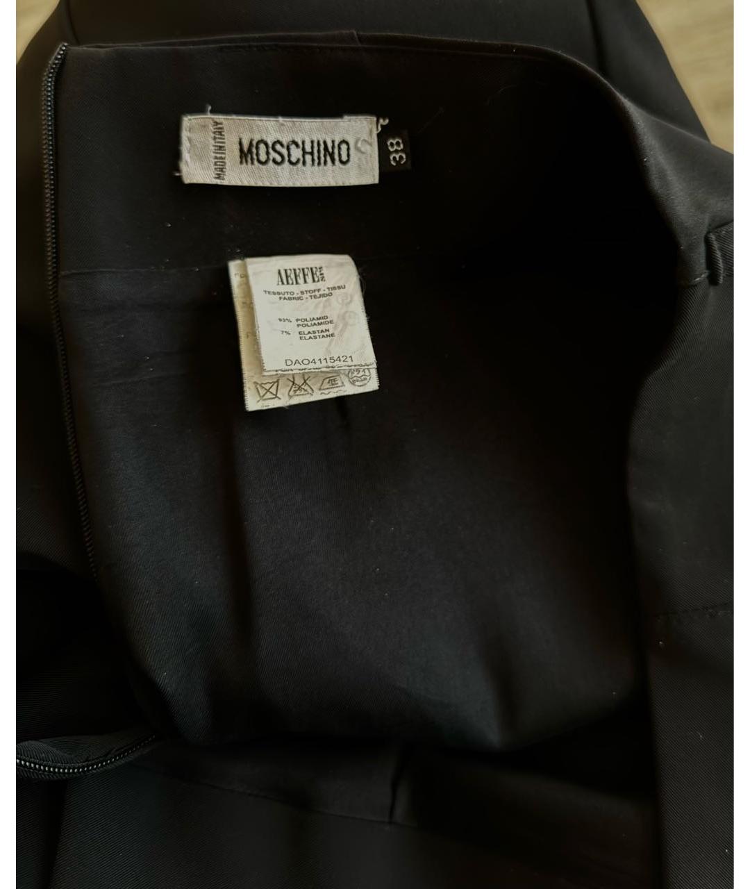 MOSCHINO Черная полиэстеровая юбка миди, фото 3