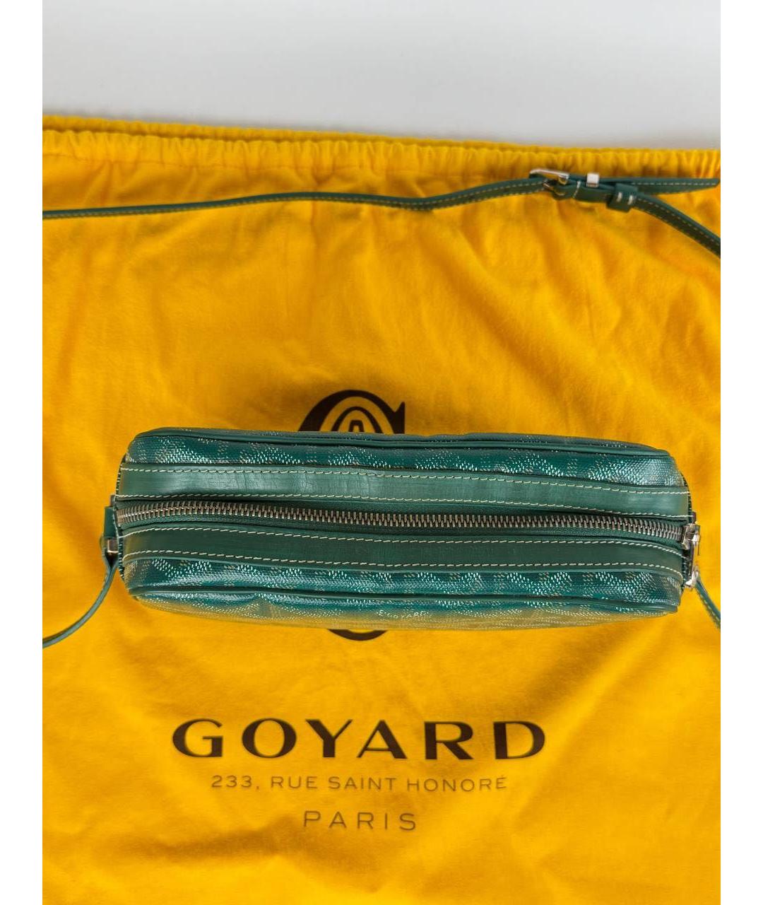 GOYARD Зеленая кожаная сумка через плечо, фото 5
