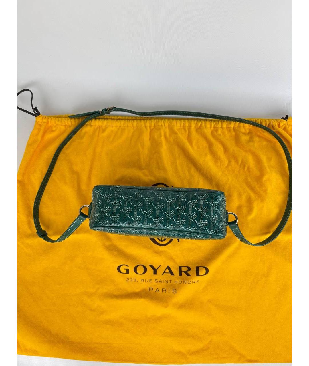 GOYARD Зеленая кожаная сумка через плечо, фото 6