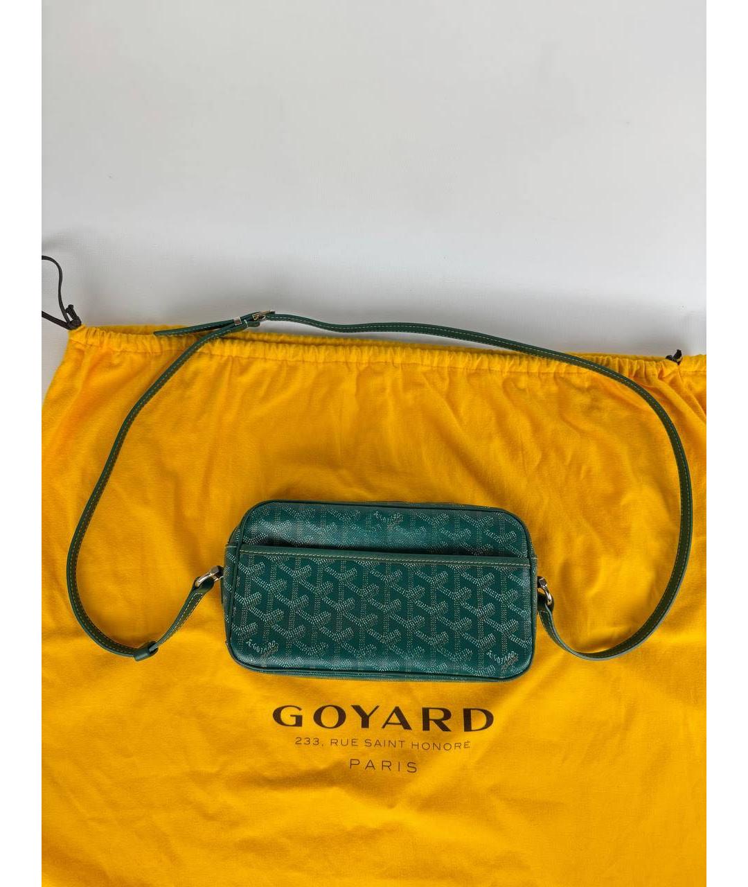 GOYARD Зеленая кожаная сумка через плечо, фото 4