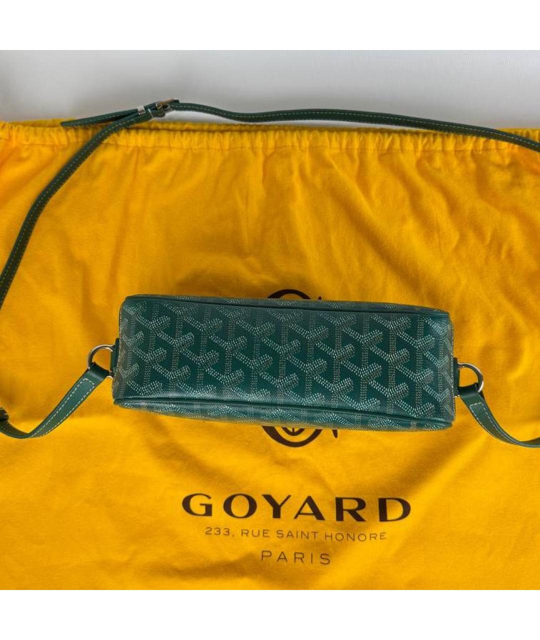 GOYARD Зеленая кожаная сумка через плечо, фото 8