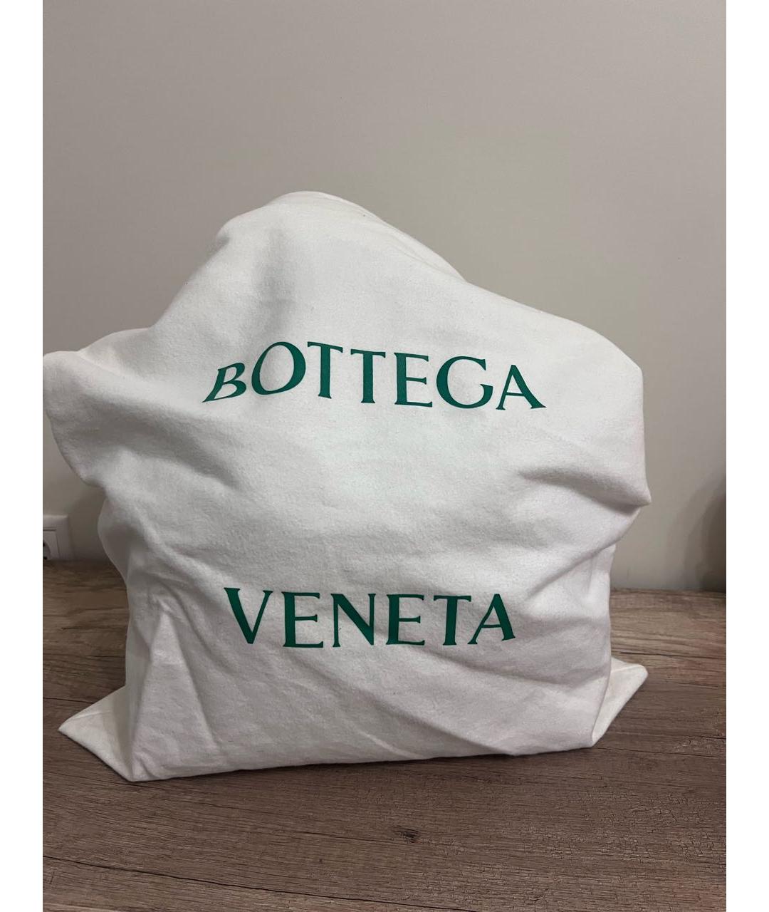 BOTTEGA VENETA Зеленая кожаная сумка тоут, фото 5