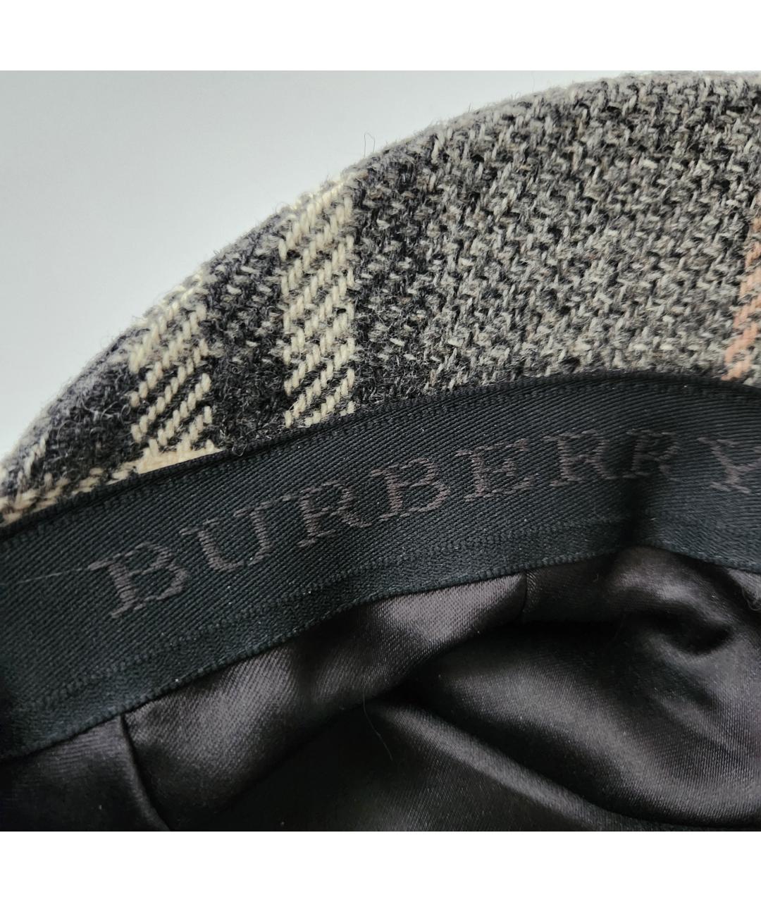 BURBERRY Серая шерстяная кепка, фото 6