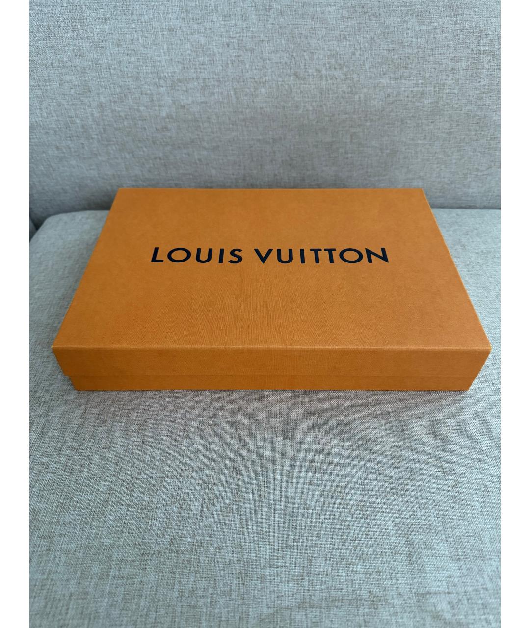 LOUIS VUITTON Синий шелковый платок, фото 4