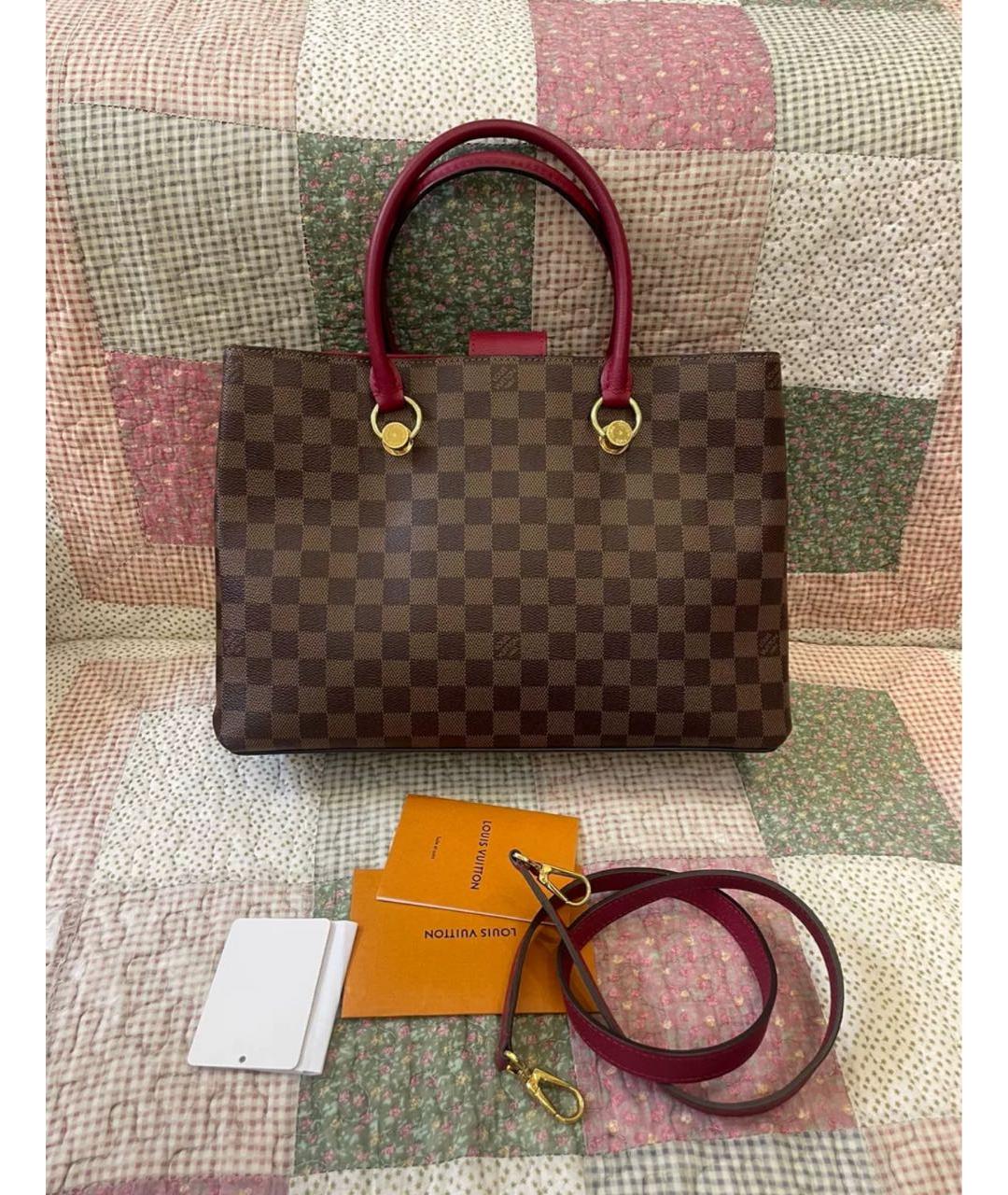 LOUIS VUITTON Коричневая кожаная сумка через плечо, фото 2