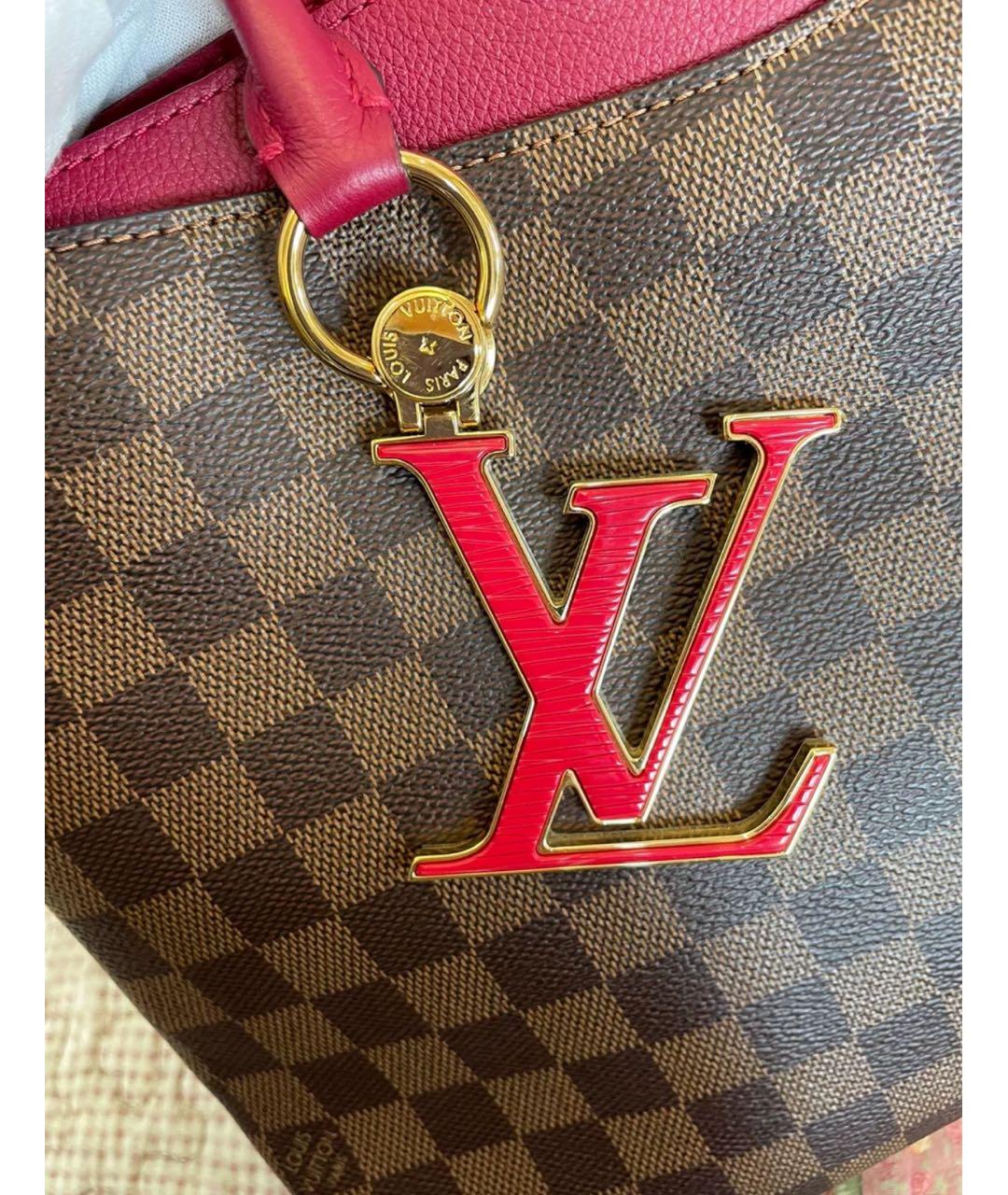 LOUIS VUITTON Коричневая кожаная сумка через плечо, фото 4