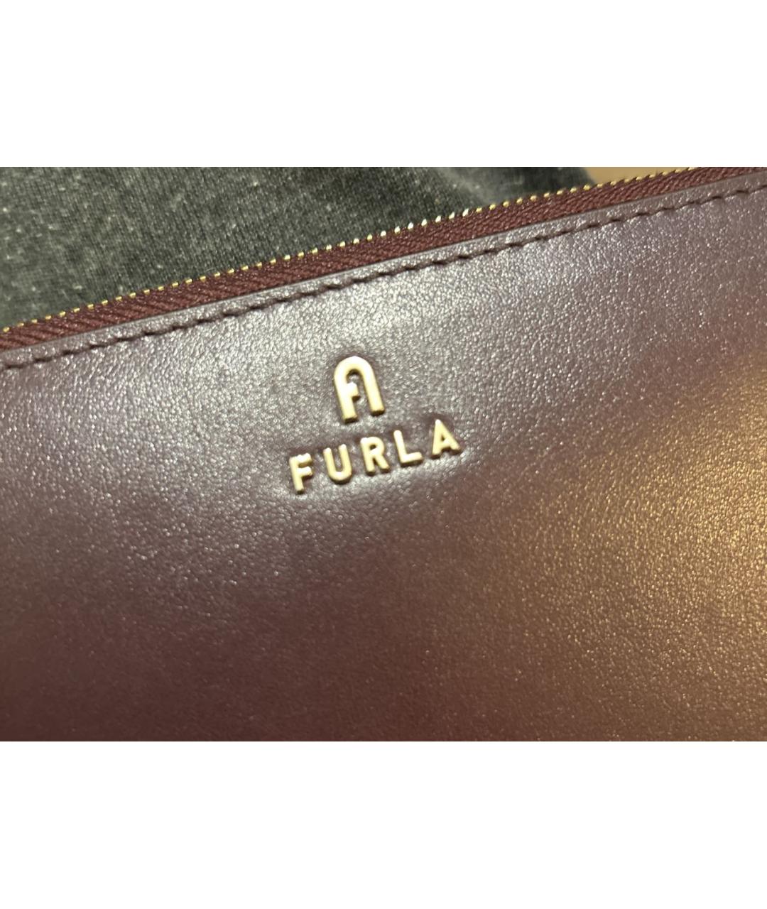 FURLA Фиолетовый кожаный кошелек, фото 6