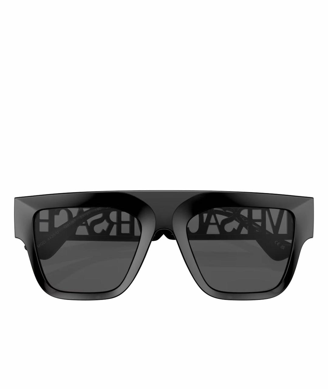 VERSACE Черные пластиковые солнцезащитные очки, фото 1