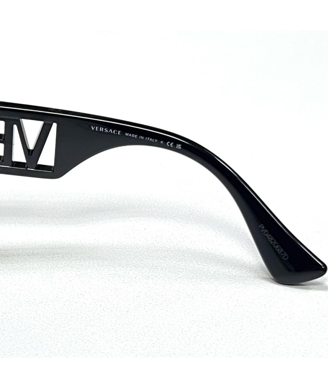 VERSACE Черные пластиковые солнцезащитные очки, фото 6