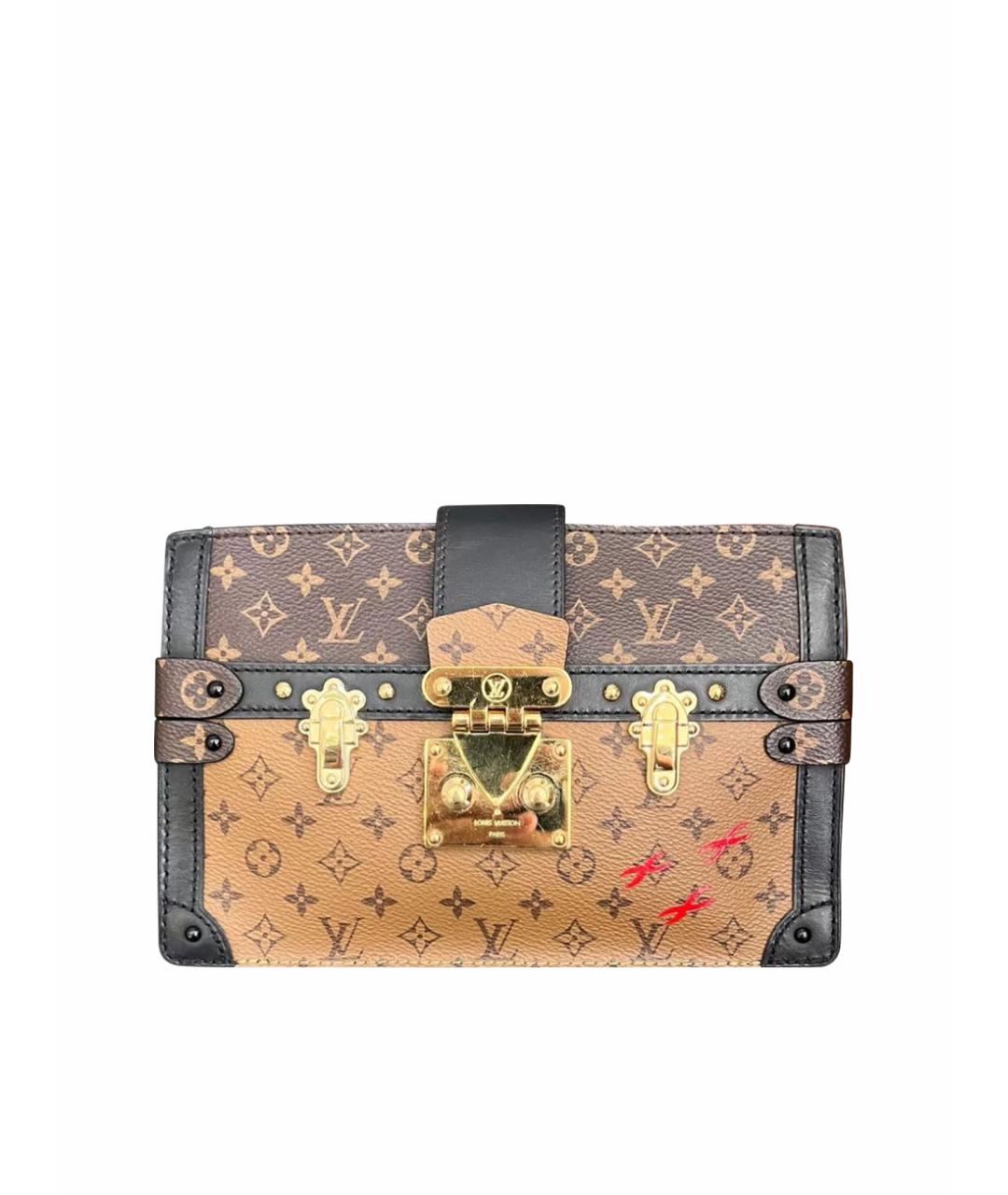 LOUIS VUITTON Коричневая кожаная сумка через плечо, фото 1