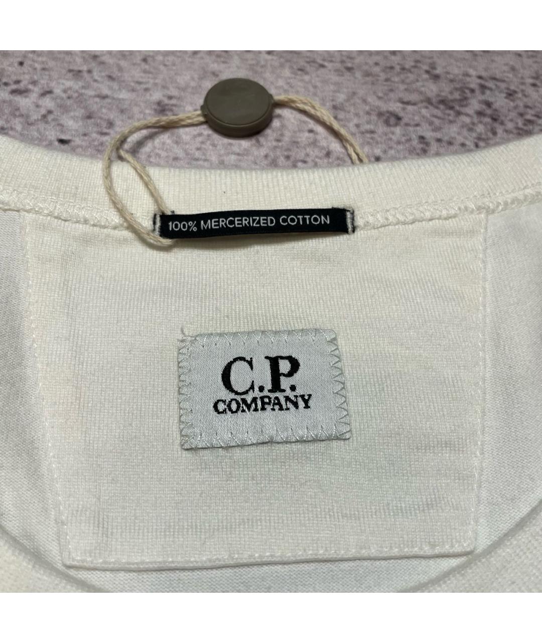 CP COMPANY Белая хлопковая футболка, фото 5