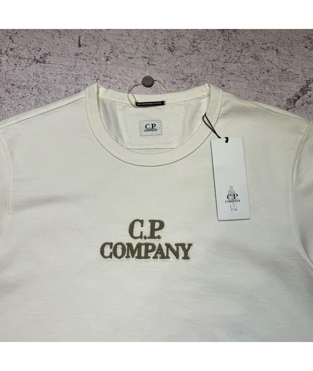 CP COMPANY Белая хлопковая футболка, фото 3