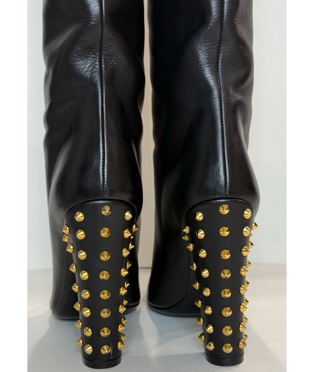 GUCCI Черные кожаные сапоги, фото 4