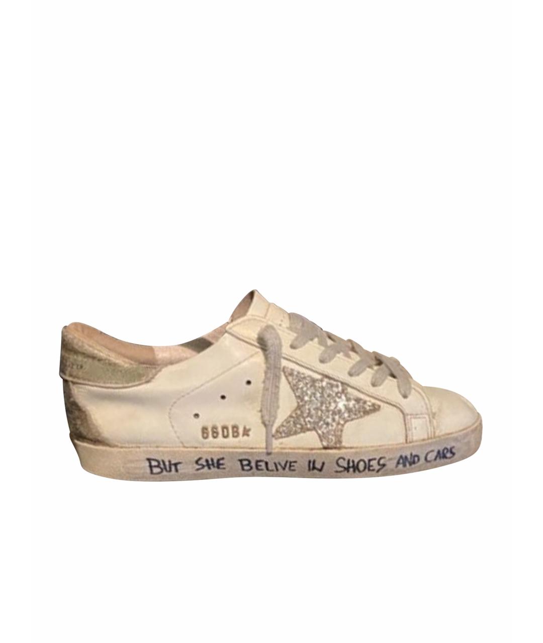 GOLDEN GOOSE DELUXE BRAND Белые кожаные кеды, фото 1