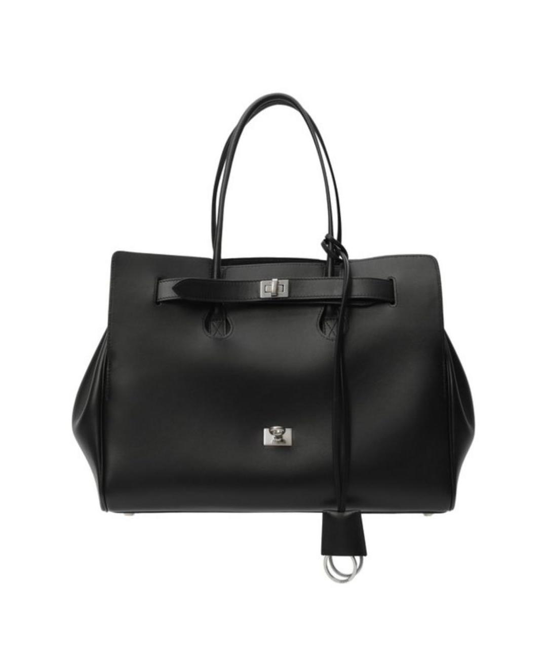 BALENCIAGA Черная кожаная сумка тоут, фото 5