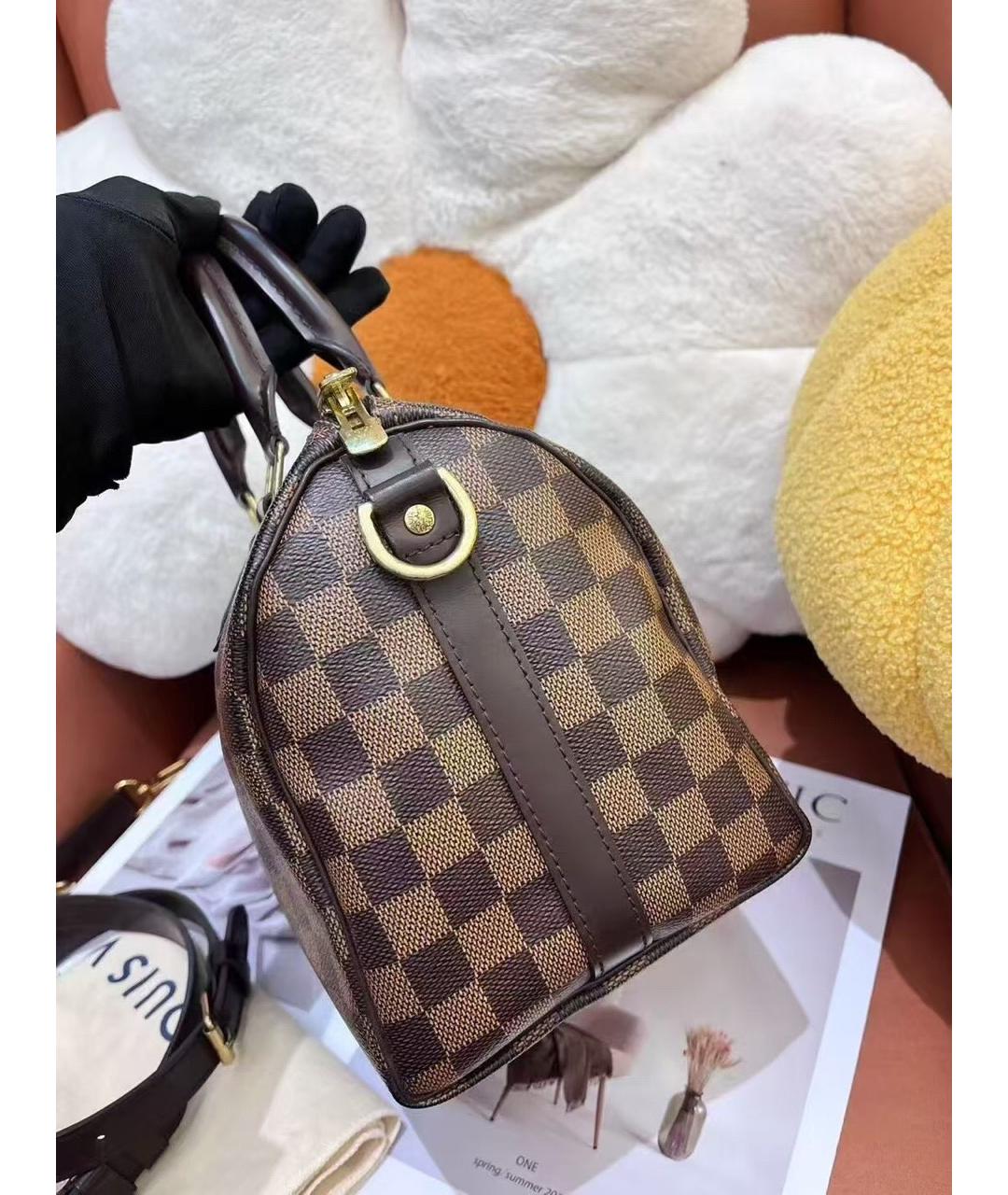 LOUIS VUITTON Коричневая сумка с короткими ручками, фото 4