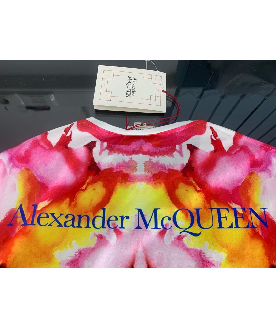 ALEXANDER MCQUEEN Мульти хлопковая футболка, фото 4