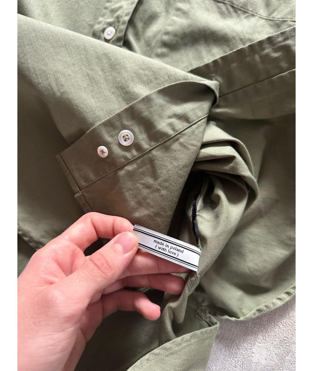 Ami Paris Хаки хлопковая классическая рубашка, фото 7