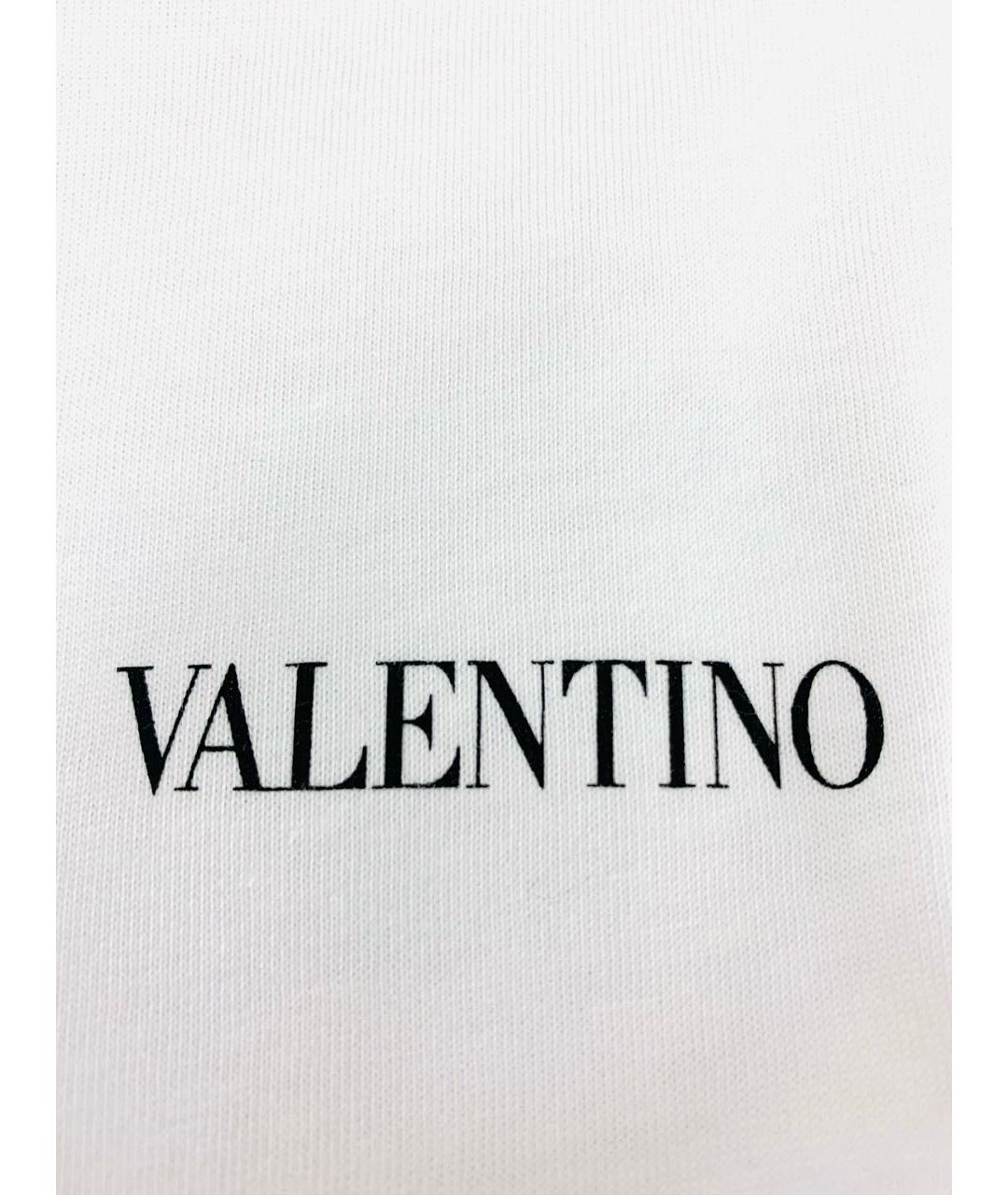 VALENTINO Белая хлопковая футболка, фото 4