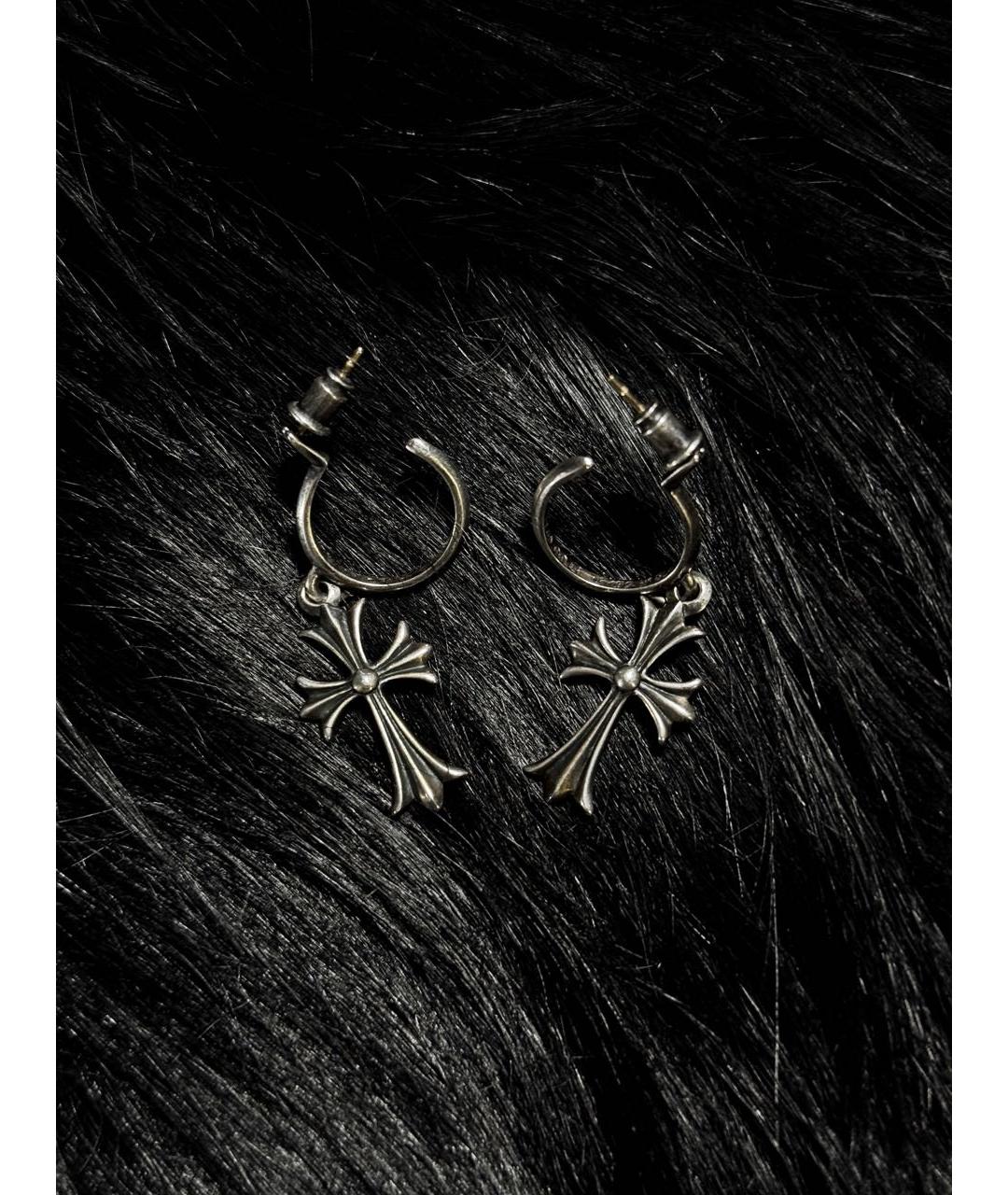 CHROME HEARTS Серебряные серебряные серьги, фото 2