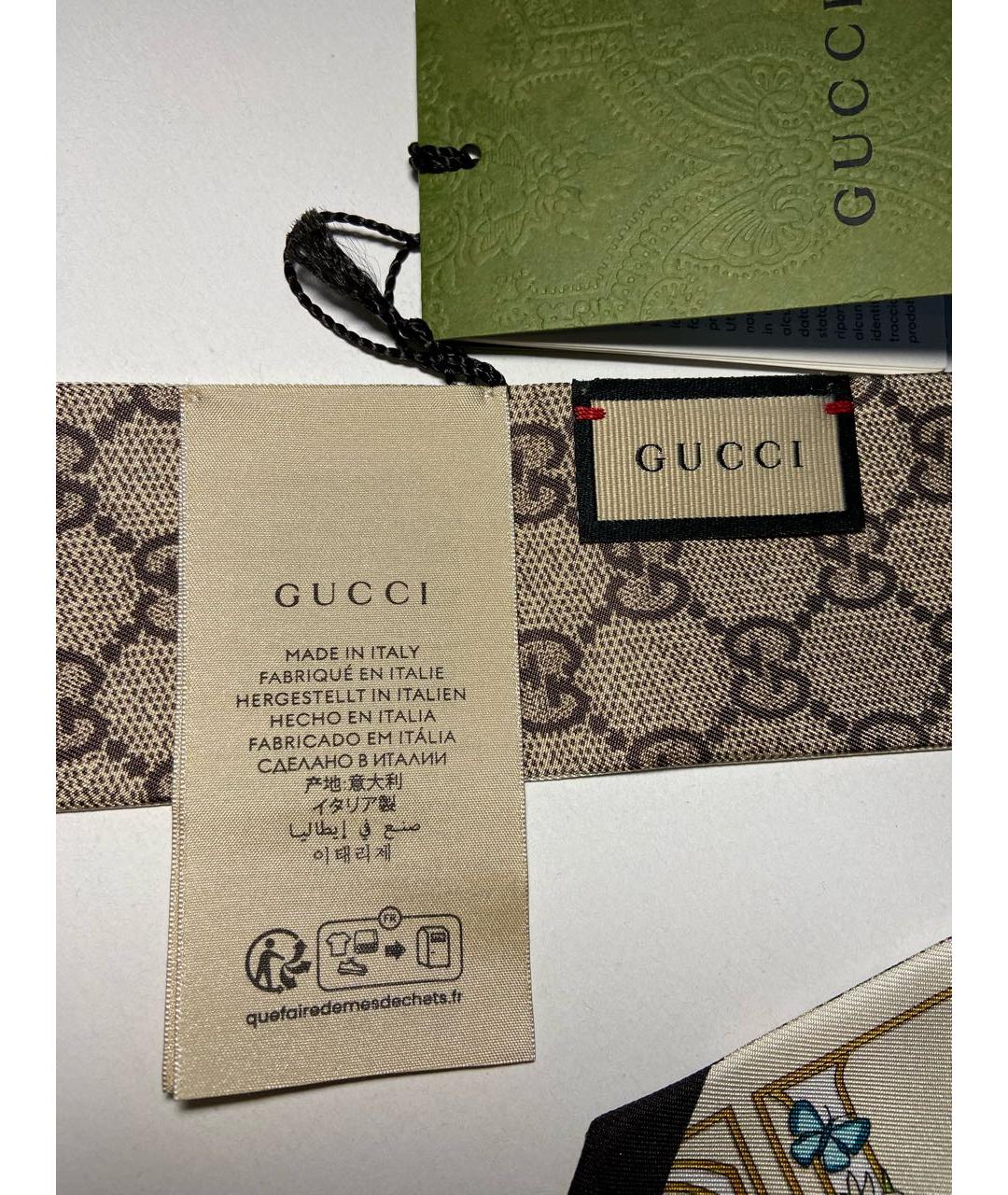 GUCCI Мульти шелковый шарф, фото 3