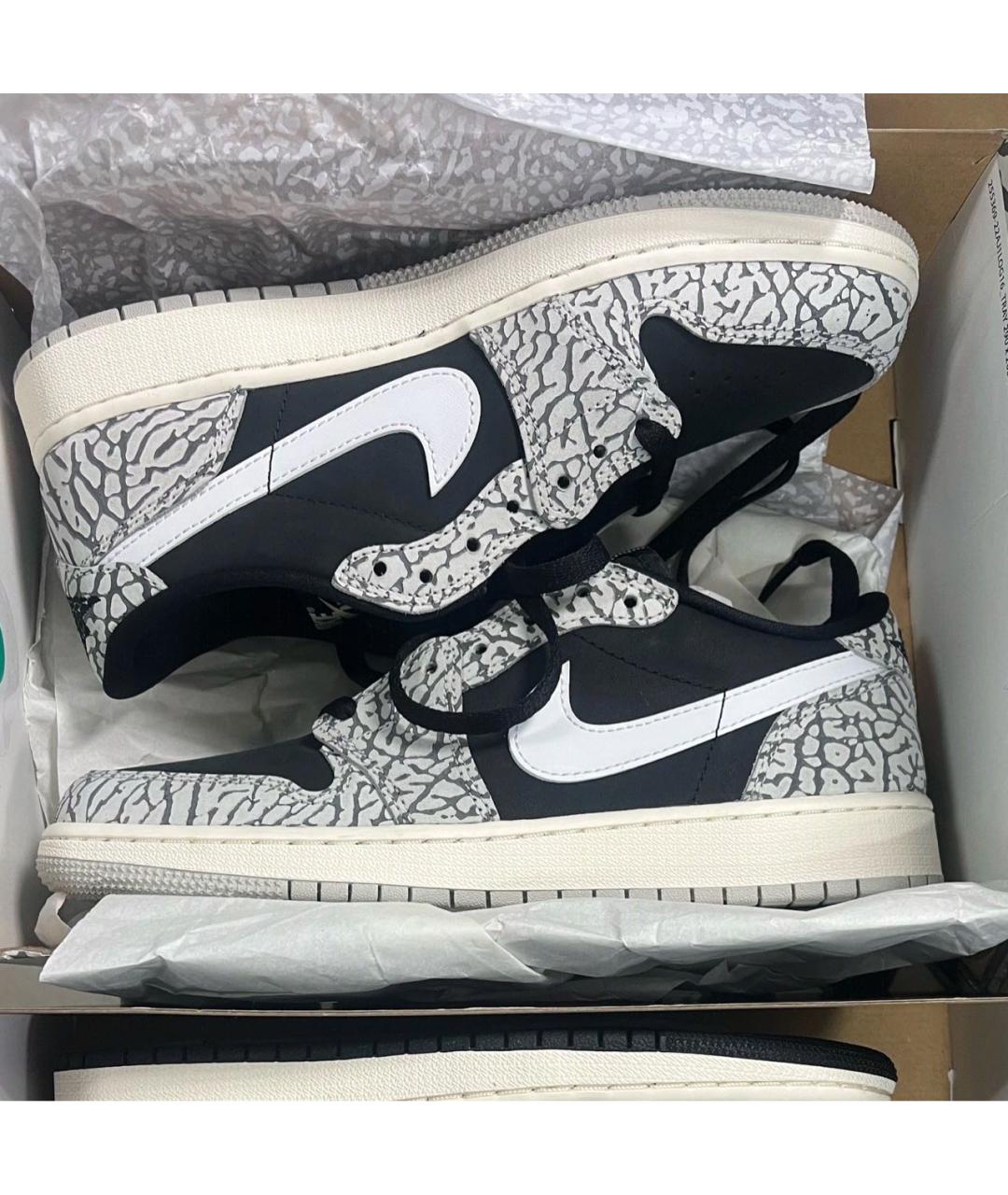 JORDAN Черные кроссовки из искусственной кожи, фото 4