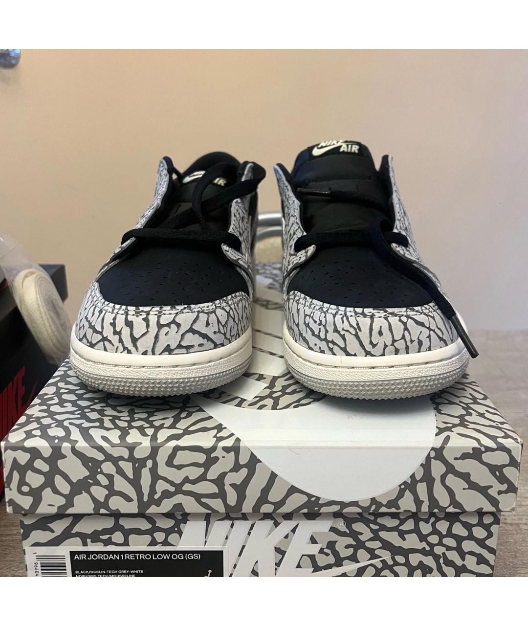 JORDAN Черные кроссовки из искусственной кожи, фото 2