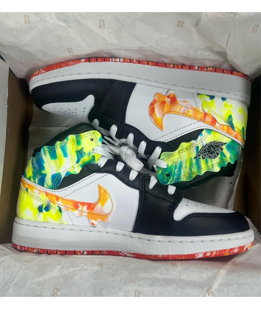 JORDAN Черные кроссовки из искусственной кожи, фото 5