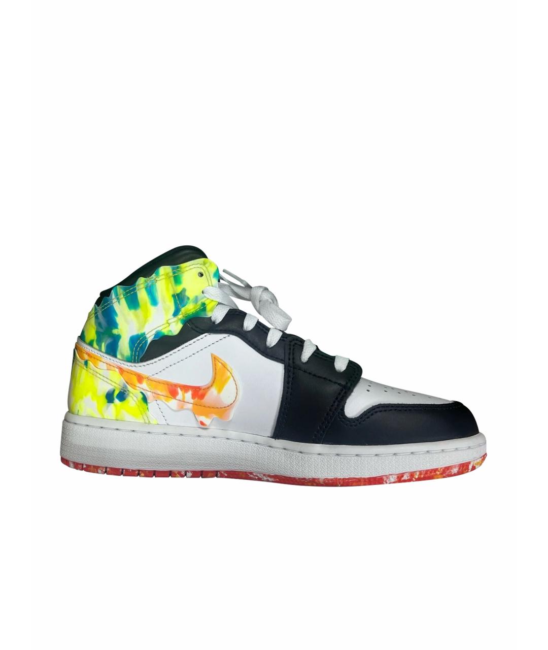 JORDAN Черные кроссовки из искусственной кожи, фото 2