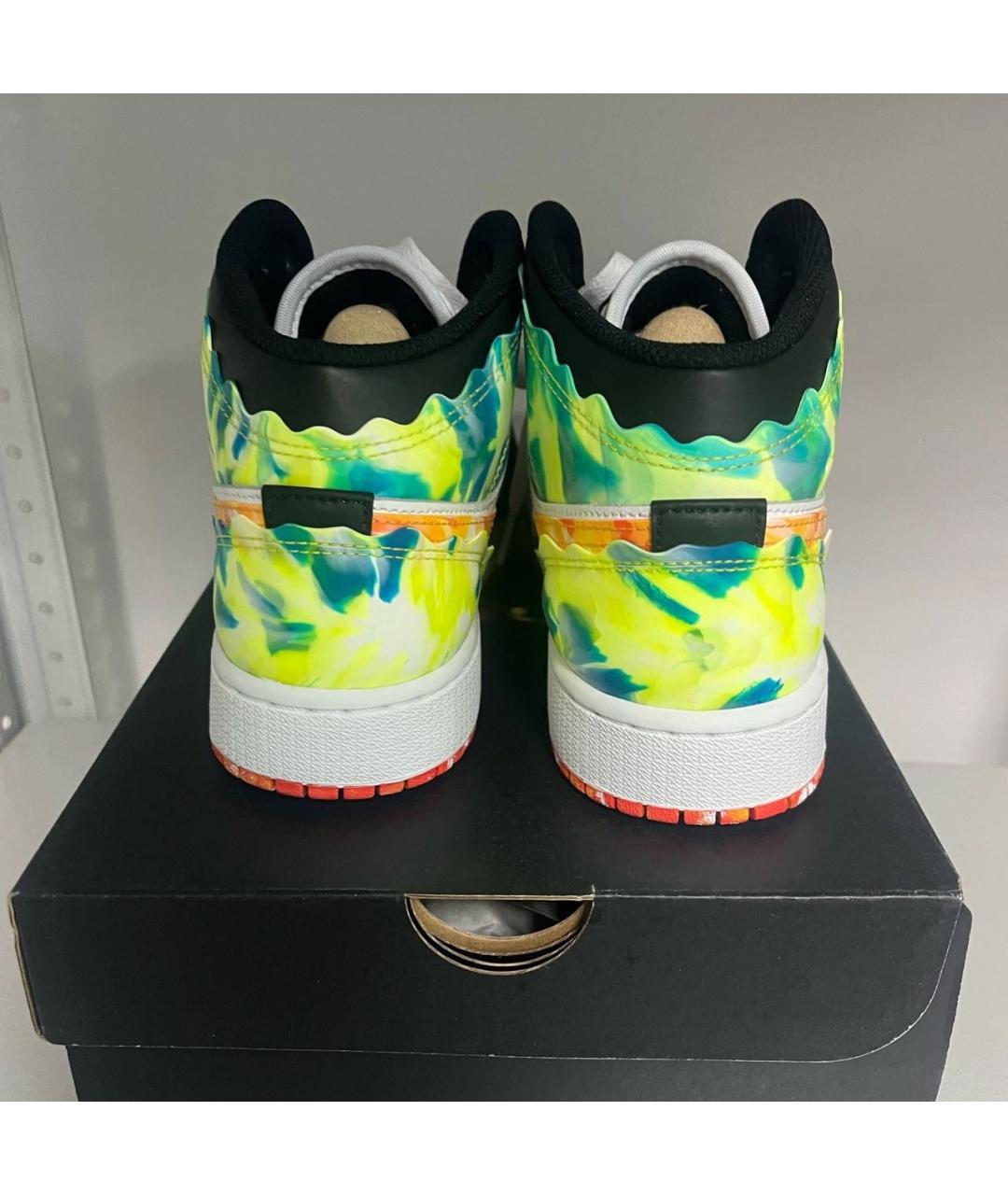 JORDAN Черные кроссовки из искусственной кожи, фото 4