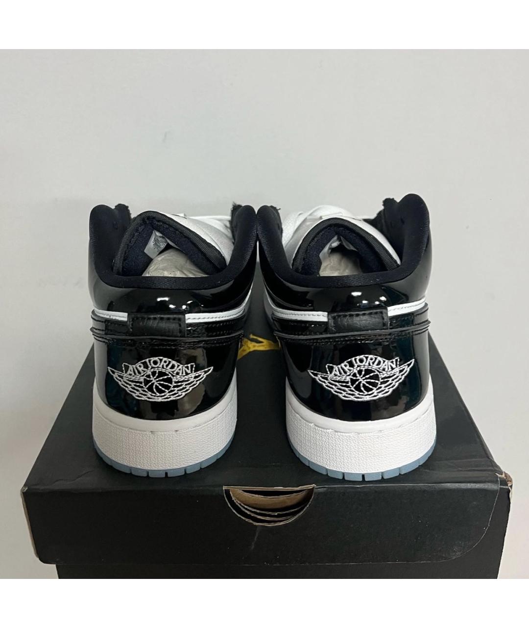 JORDAN Черные кроссовки из лакированной кожи, фото 3