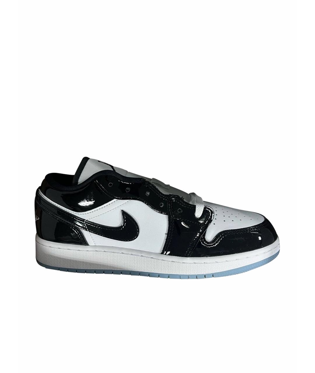 JORDAN Черные кроссовки из лакированной кожи, фото 1