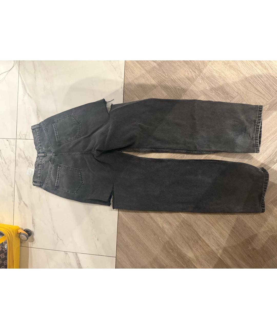 MAISON MARGIELA Черные хлопковые прямые джинсы, фото 3