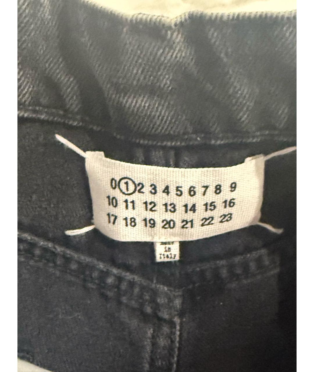 MAISON MARGIELA Черные хлопковые прямые джинсы, фото 4