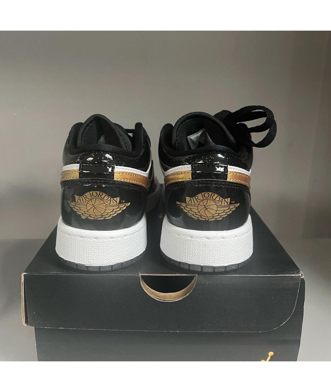 JORDAN Черные кроссовки из лакированной кожи, фото 3