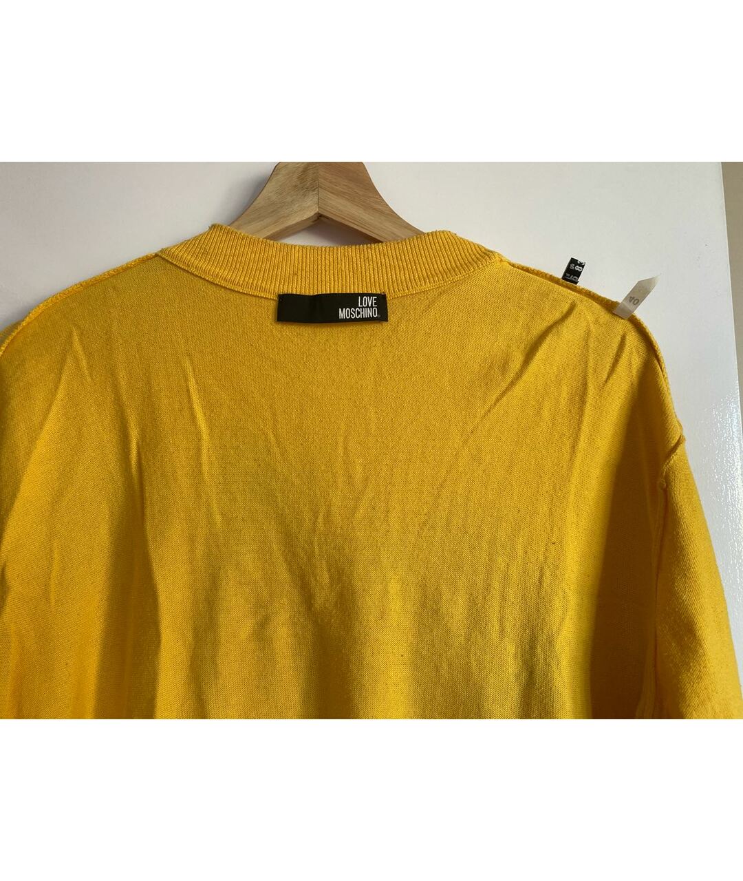LOVE MOSCHINO Желтый хлопковый джемпер / свитер, фото 3