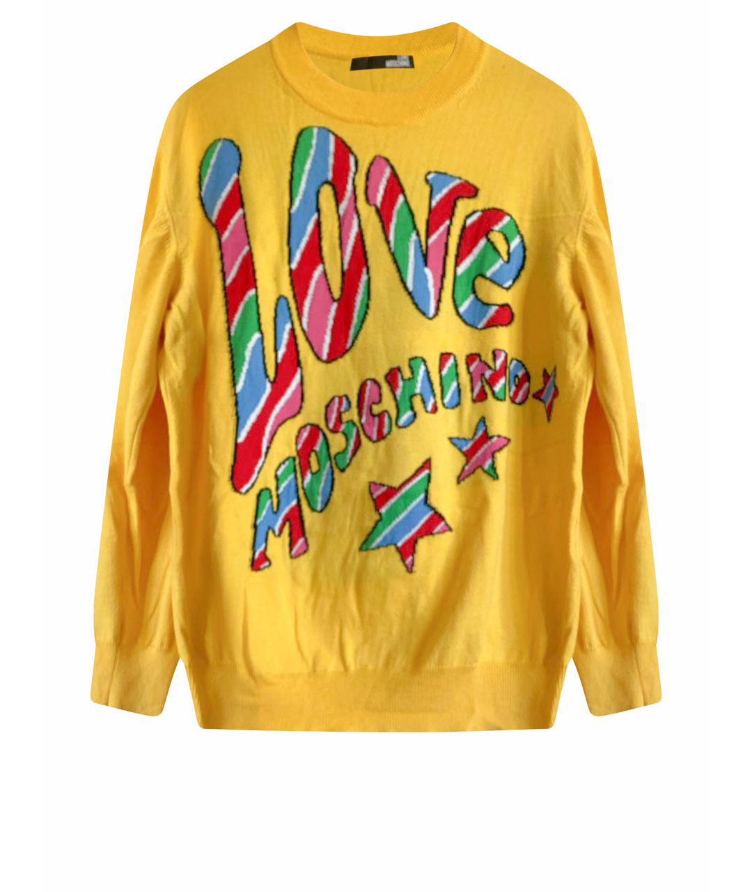 LOVE MOSCHINO Желтый хлопковый джемпер / свитер, фото 1