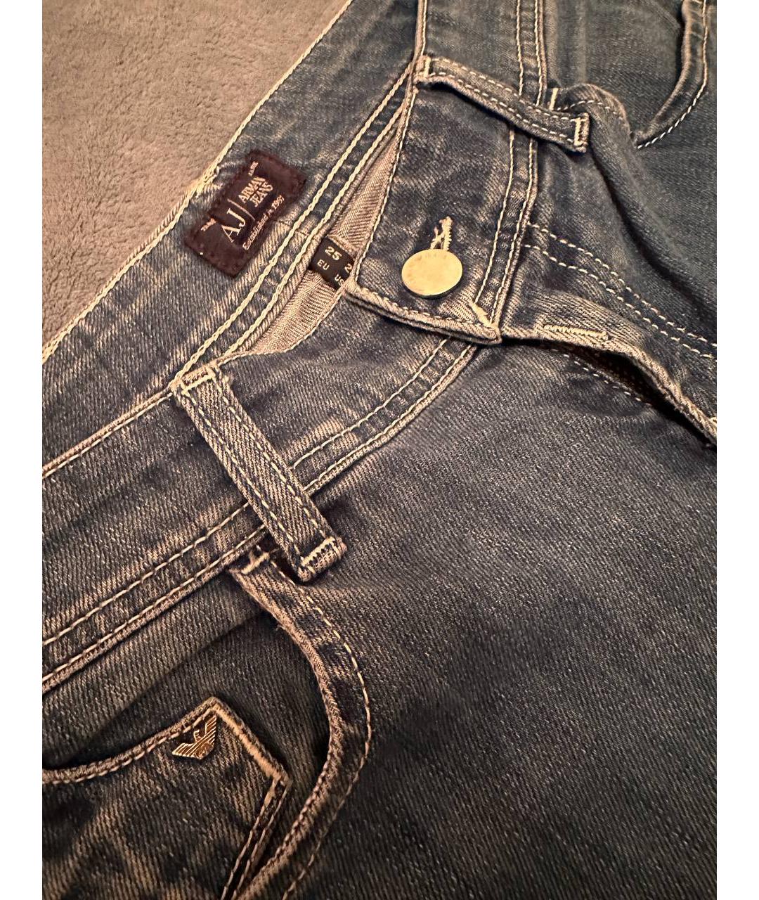 ARMANI JEANS Синие прямые джинсы, фото 3