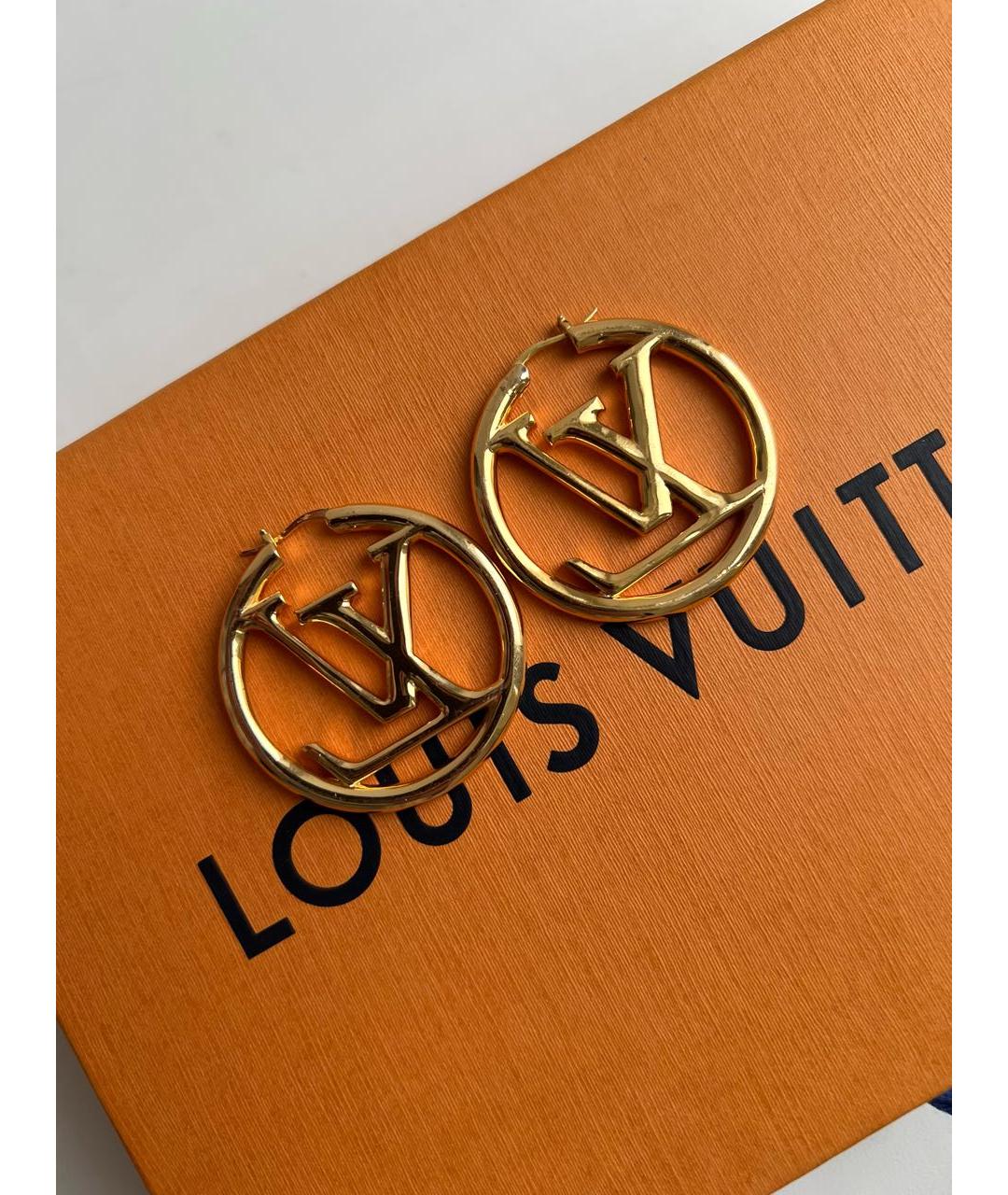 LOUIS VUITTON Золотые серьги, фото 5