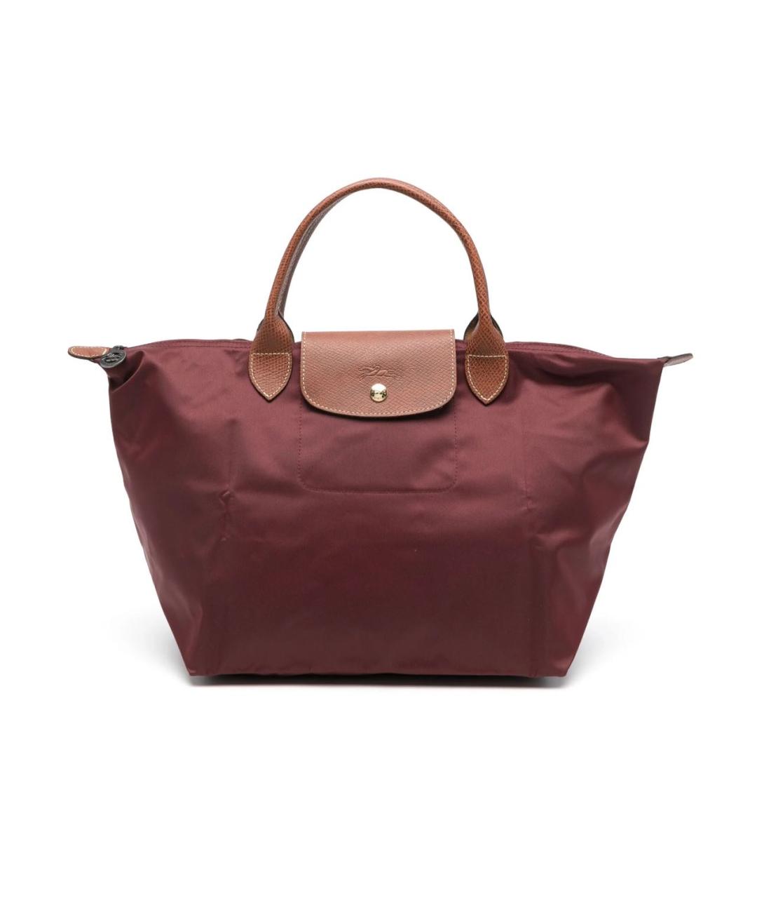 LONGCHAMP Бордовая сумка тоут, фото 6