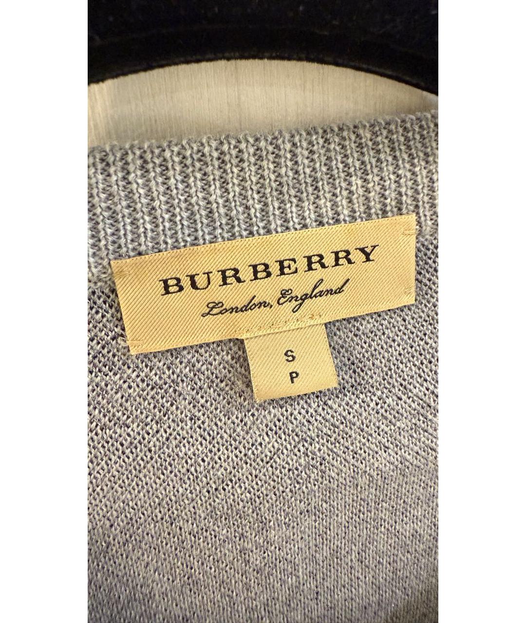 BURBERRY Серый шерстяной джемпер / свитер, фото 2