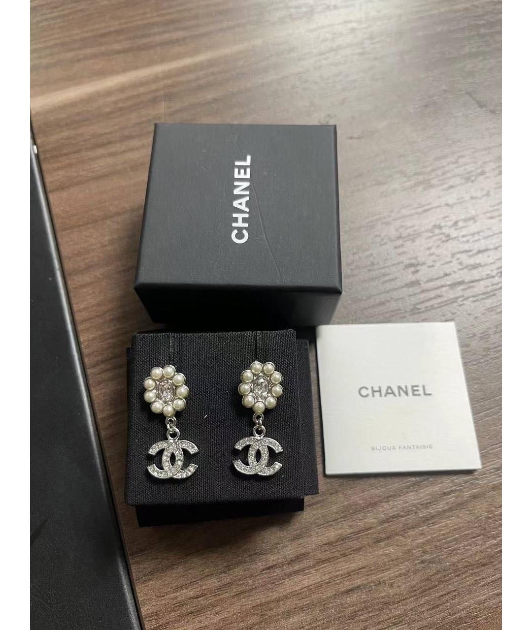 CHANEL Серебряные серьги, фото 5